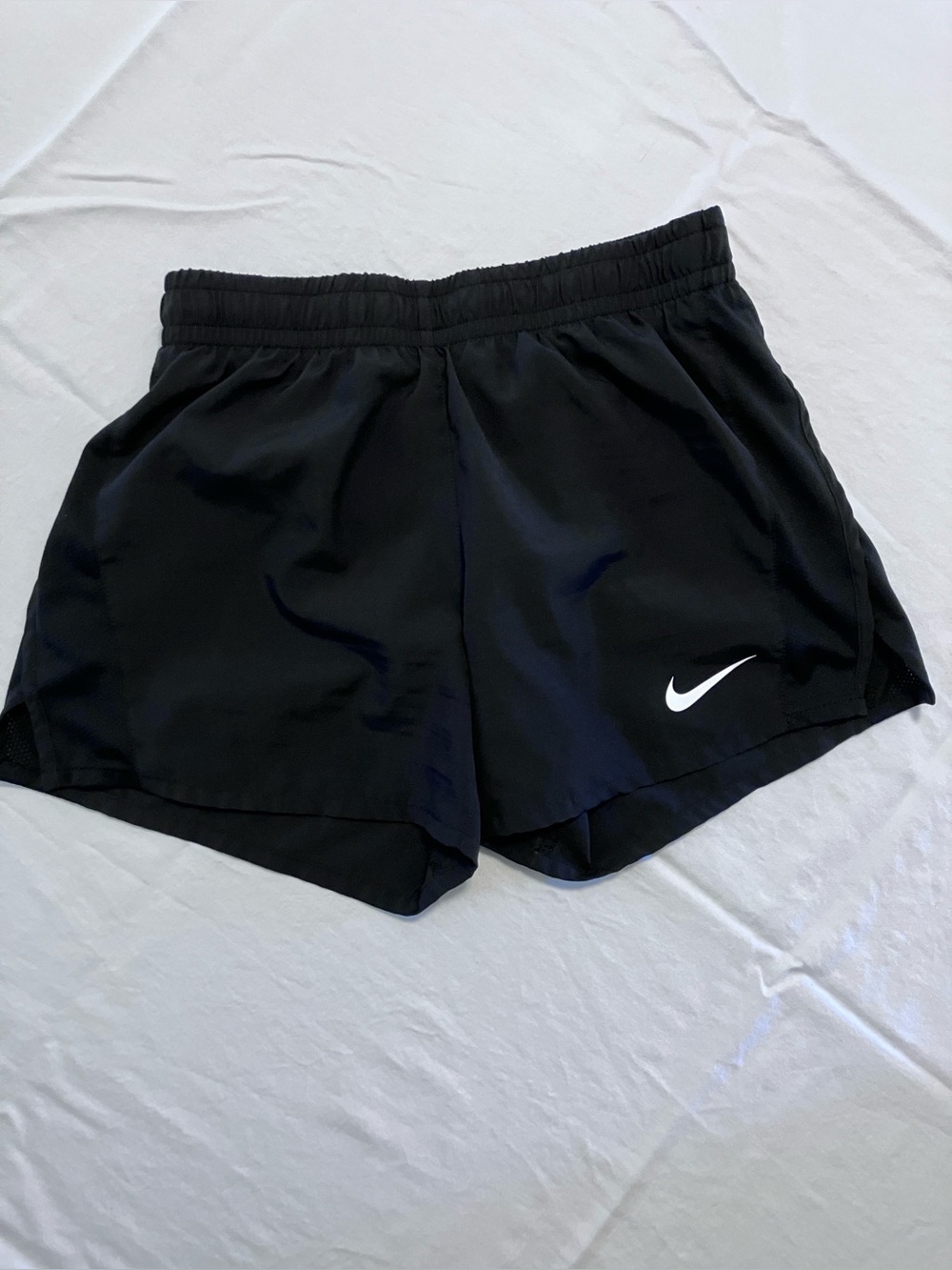 Nike Kids Size L Black Dri-Fit Lined Running Shorts